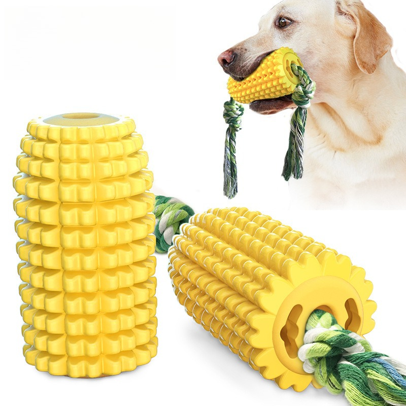 Dog Rope Toy Aggressive Chewers - Maïsvormig kauwspeeltje voor honden voor agressieve