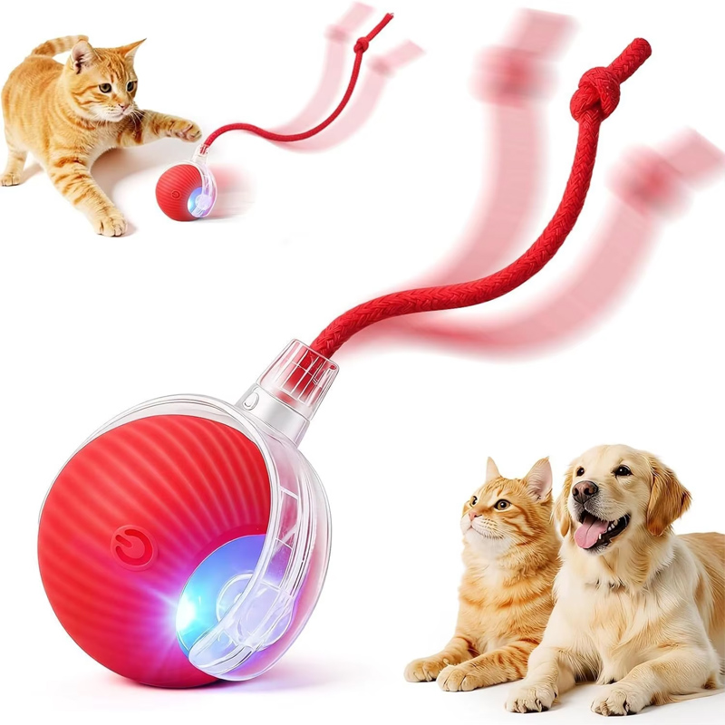 Automatic Moving Dog Ball - Nieuwe interactieve hondenspeelgoedbal, automatisch rollende hondenbal,