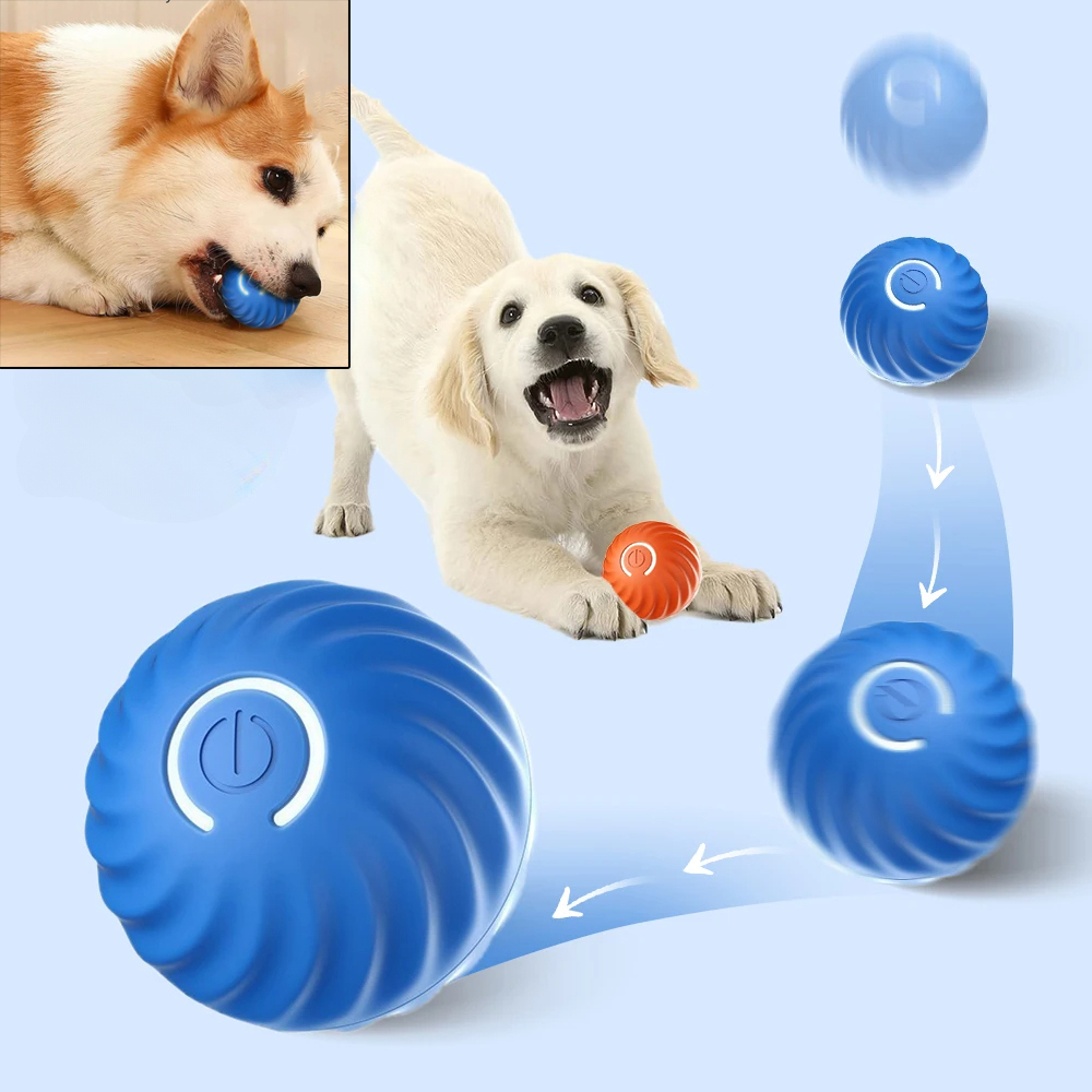 Suction Cup Dog Tug Toy - Automatische bewegende, stuiterende en rollende hondenspeelgoedbal