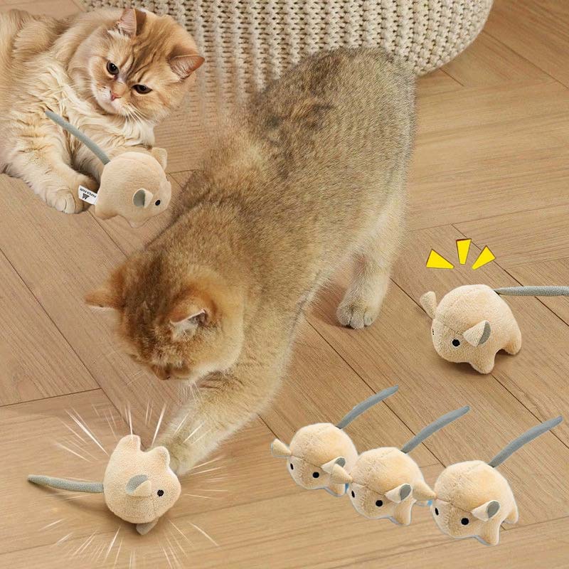 Catnip Interactive Plush Mouse - Elektrische pluche muis Kattenkruid Kattenspeelgoed Intelligent