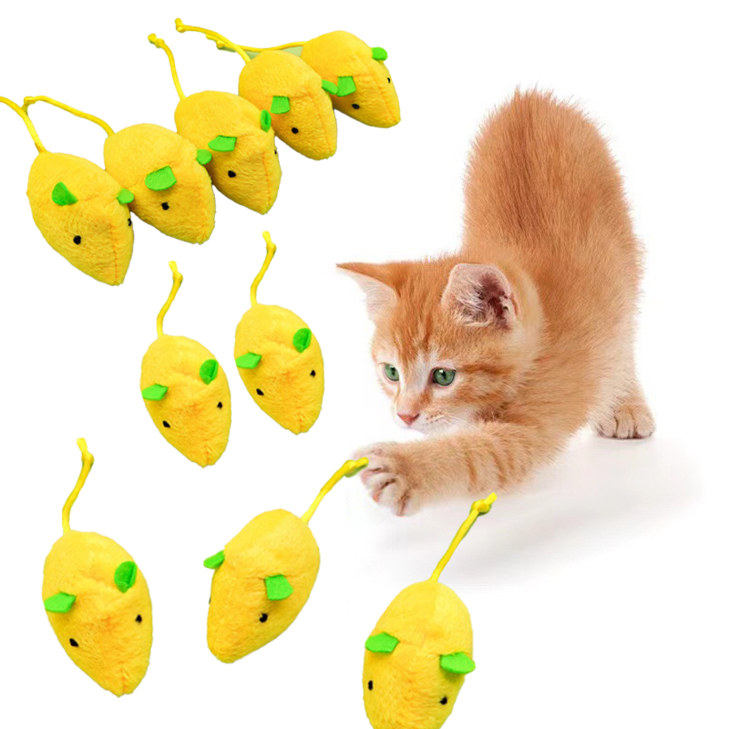 Catnip Interactive Plush Mouse - Interactieve kattenmuizen speelgoed met kattenkruid voor