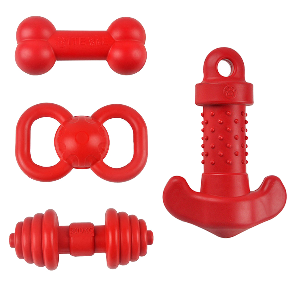 Rood TPR botvormig hondenspeel - Teeth Cleaning Dog Chew Bone recensie en prijs