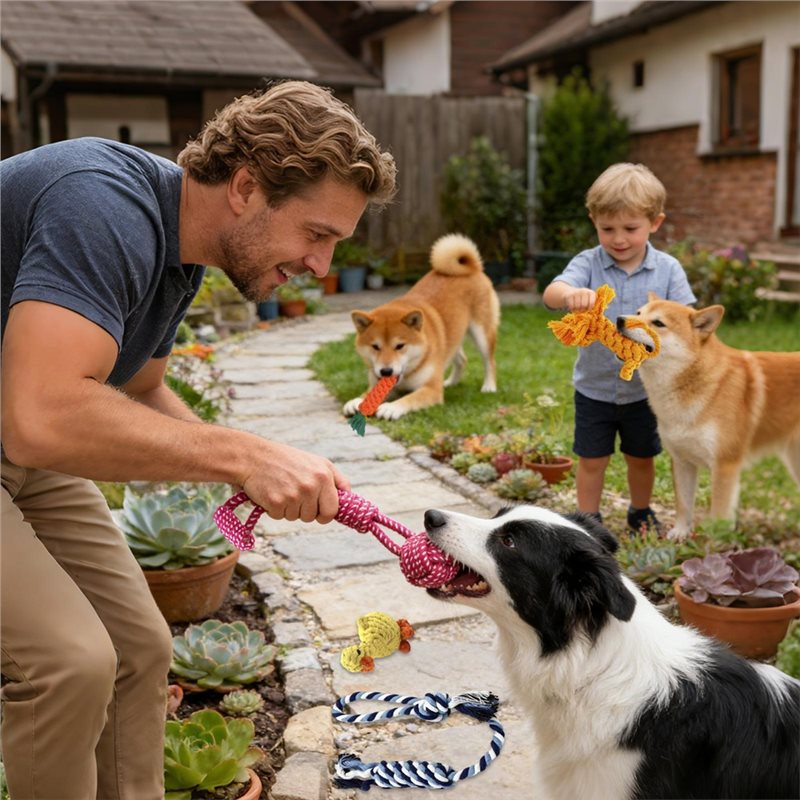 Touw voor honden 6 stuks Katoe - Dog Rope Toy Aggressive Chewers recensie en prijs