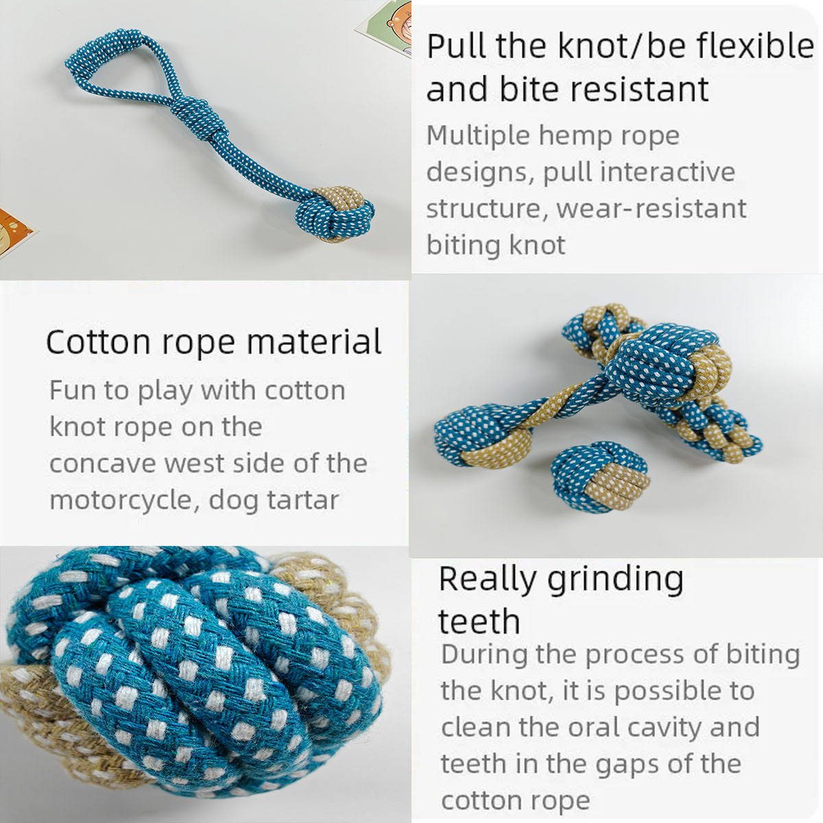Nieuwe 7PCS Hond Puppy Dubbele - Teeth Cleaning Dog Chew Bone recensie en prijs