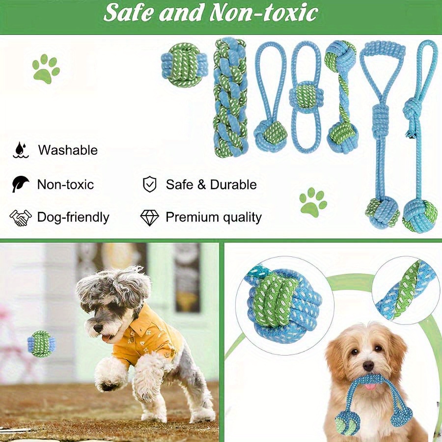 7 stuks interactief knoopspeel - Dog Rope Toy Aggressive Chewers recensie en prijs