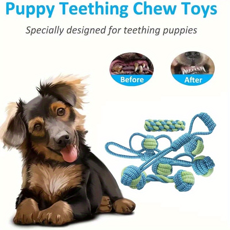 7 stuks interactief knoopspeel - Dog Rope Toy Aggressive Chewers recensie en prijs